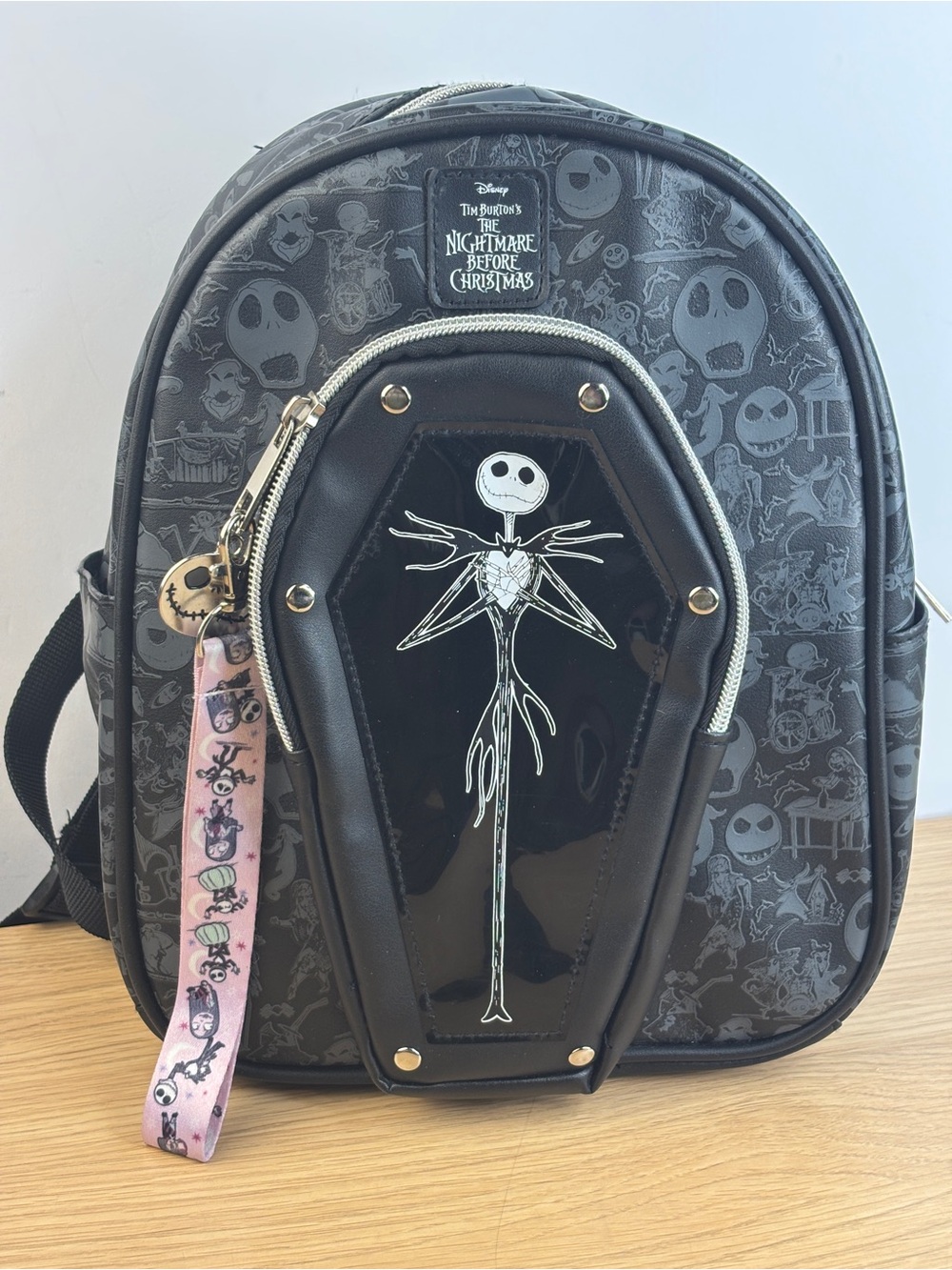 Disney Nightmare Before Christmas Coffin 10.5" Jack Skellington Mini Backpack - Picture 1 of 11